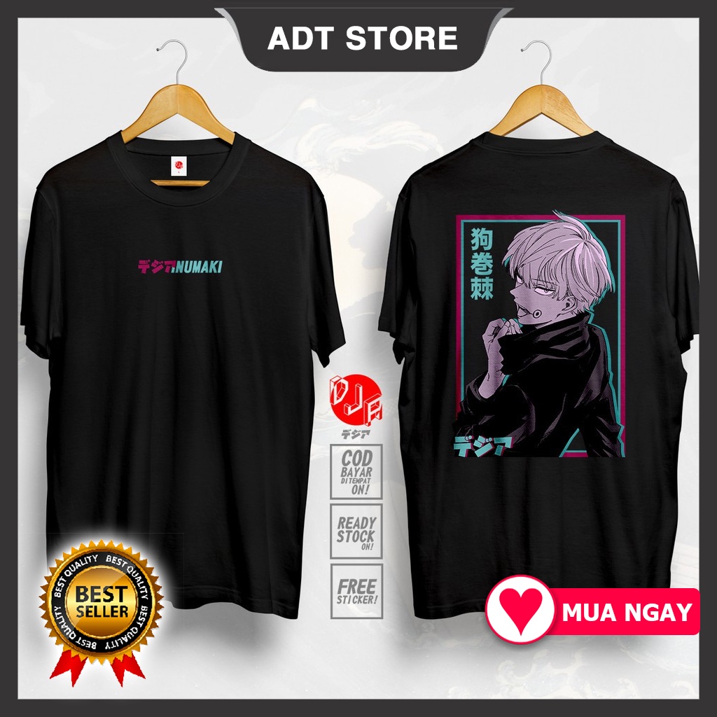 Áo phông anime Kaisen Yuji Itadori Satoru Gojo Wasuke  - Inumaki Toge  - Nanami Kento  Manga unisex nam nữ oversize