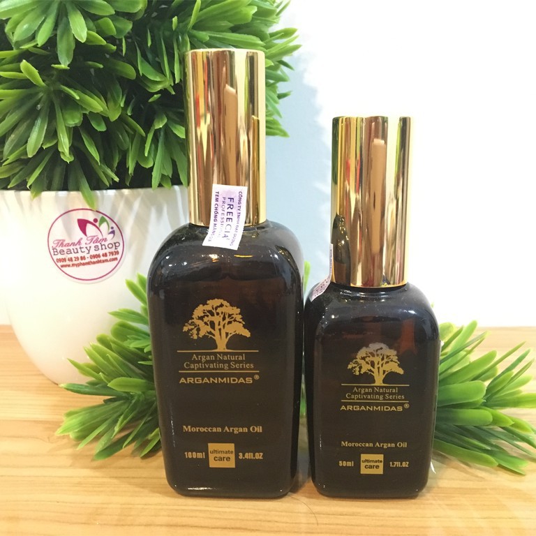 Tinh dầu dưỡng phục hồi tóc hư tổn Arganmidas Moroccan Argan Oil 100ml