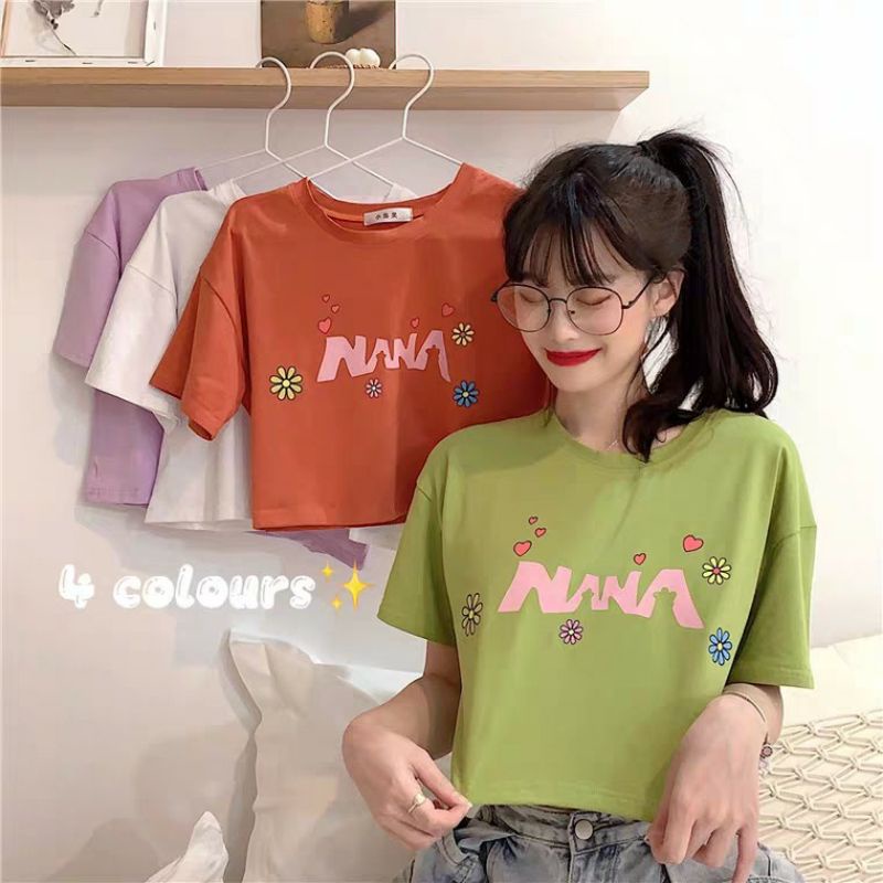 Áo croptop nữ tay lỡ , from rộng, freesize , thun cotton mềm mịn