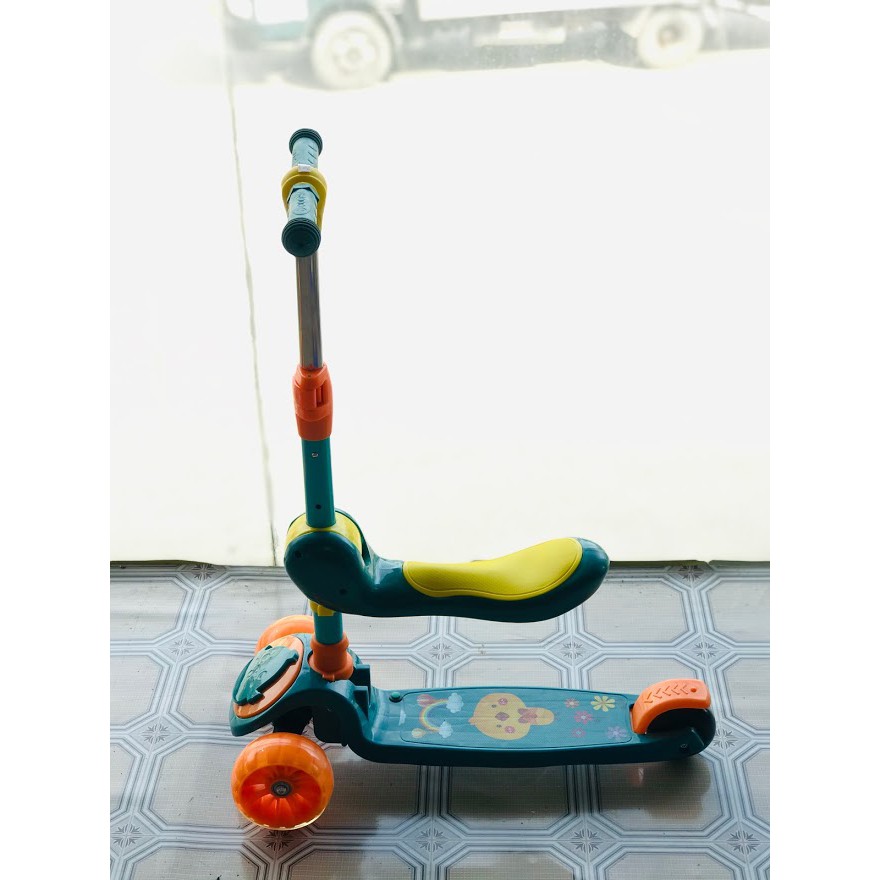 [CHÍNH HÃNG] [GIÁ SỈ] XE TRƯỢT SCOOTER 3in1 CAO CẤP  [Xe trượt kiêm chòi chân ba bánh, có nhạc, đèn]