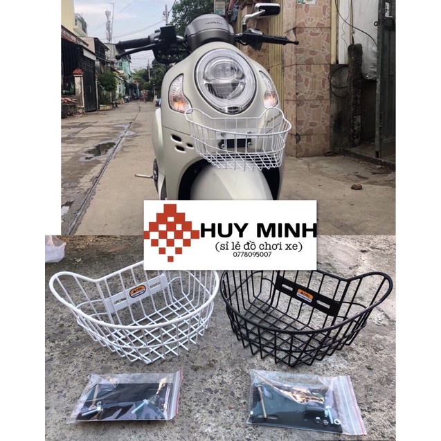 Rổ scoopy gắn xe kèm pát ốc đầy đủ - form Thái lan