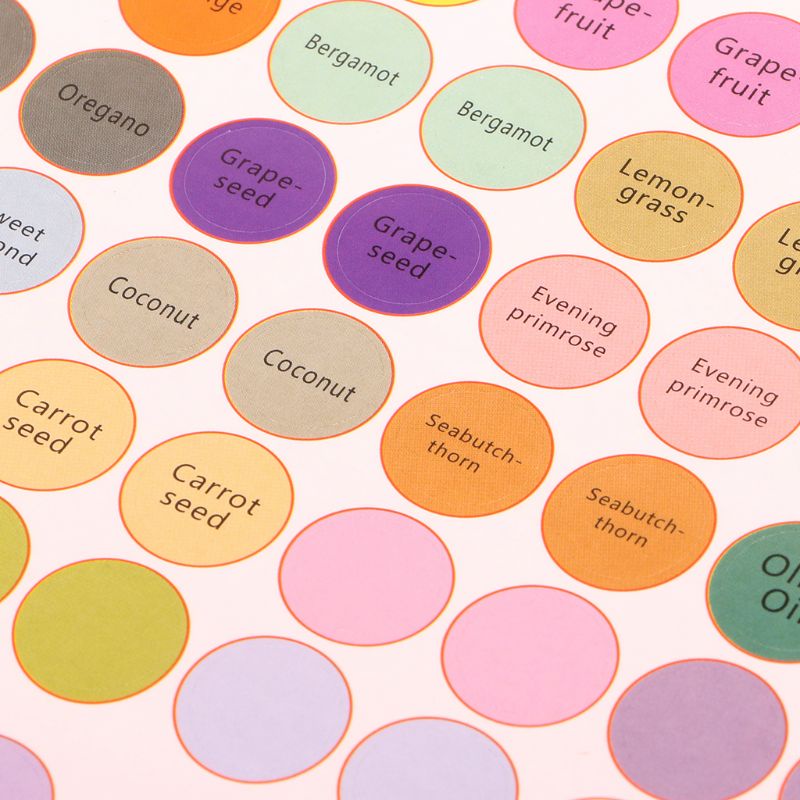 Nhãn Dán Nắp Chai Lọ Thủy Tinh Hình Tròn Nhiều Màu Sắc YOUYO