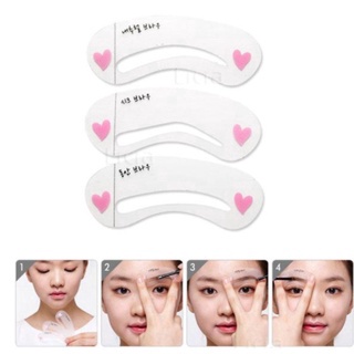 Bộ 3 thẻ khuôn hỗ trợ vẽ lông mày tiện dụng