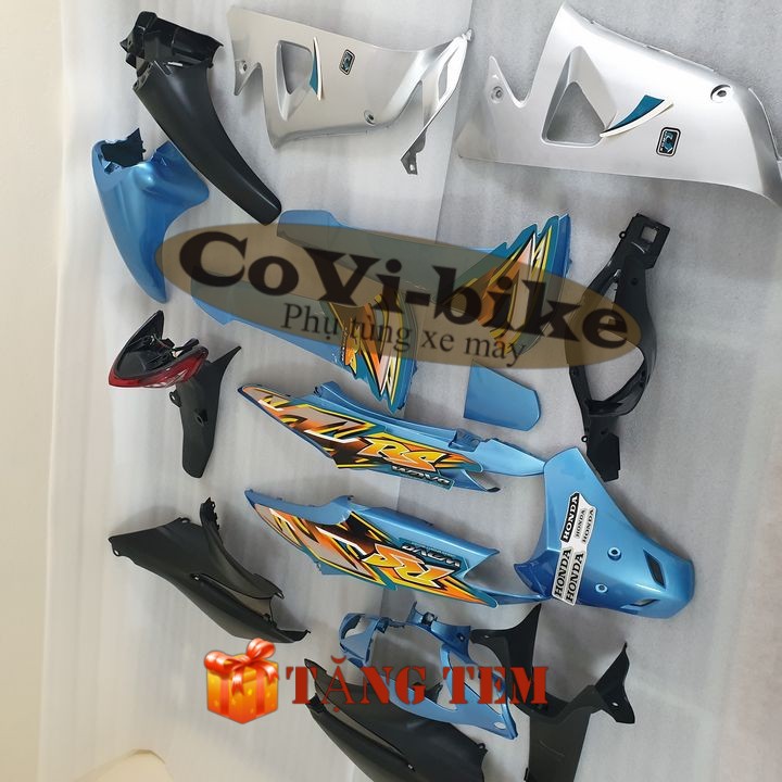 Dàn áo màu Xanh Ngọc cho xe Wave RS - Anpha- S100 đười 2006 đến 2016  Cụm pha đèn trước xe Wave RS - SPB-DGRs