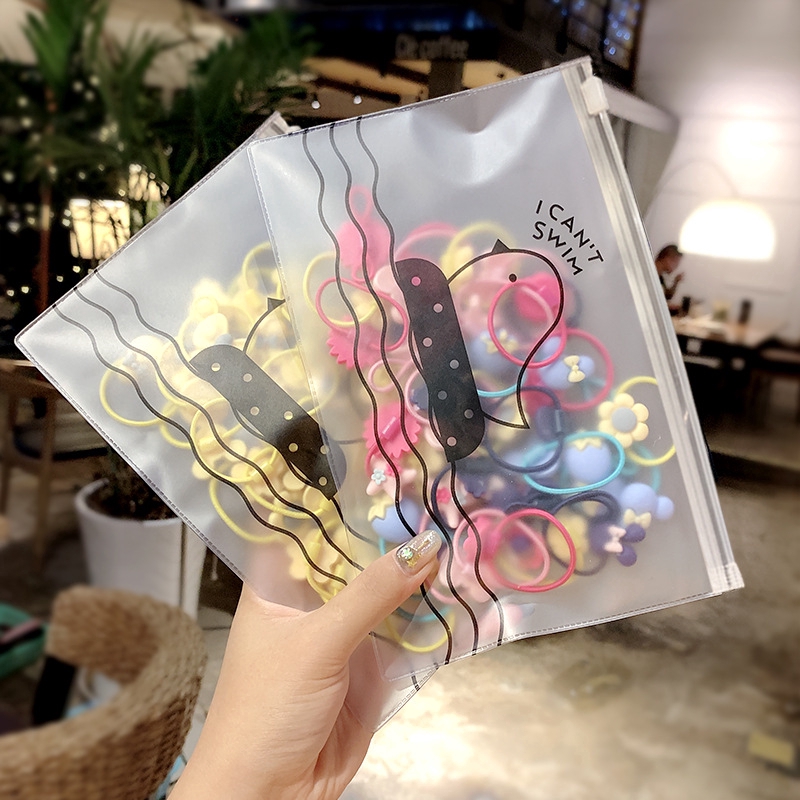 Set 20 Dây Cột Tóc Co Giãn Hoạt Hình Dễ Thương Cho Bé Gái