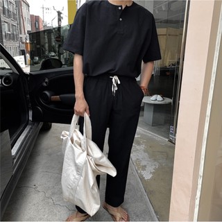 QUẦN DÀI lưng thun Linen Set CHUOT TRANG