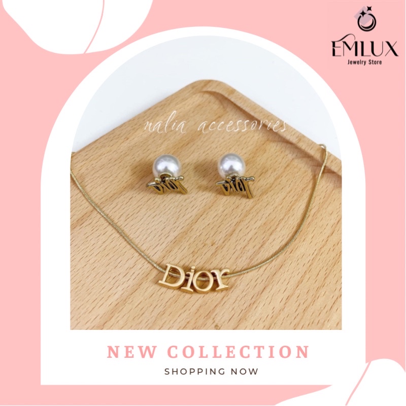 Dây chuyền nữ titan dây mảnh mặt chữ Dio cao cấp Emlux Jewelry Store