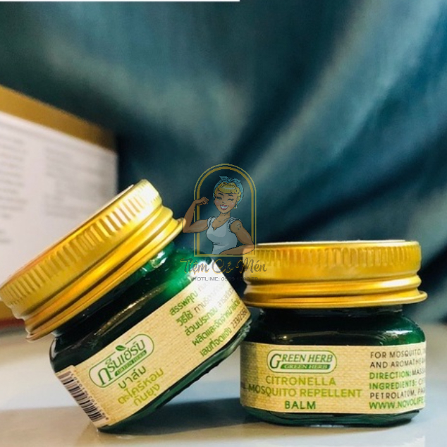 DẦU CÙ LÀ CHỐNG MUỖI ĐỔT GREEN HERB NẮP THIẾC  -20GR- THÁI LAN