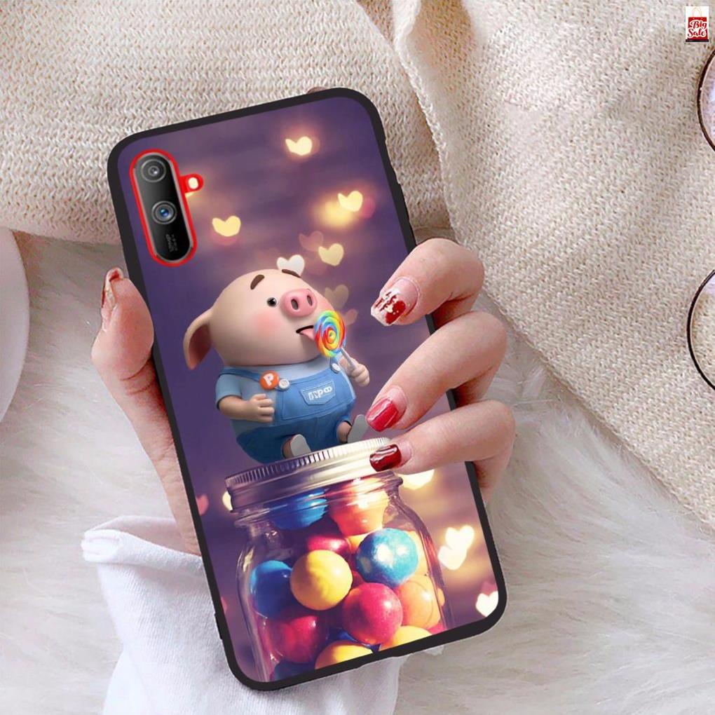 Ốp lưng Realme C3i viền dẻo TPU BST Lợn Tết hot