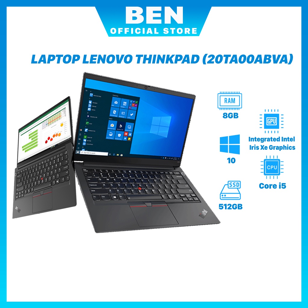 Laptop Lenovo Thinkpad E14 Gen 2 (20TA00ABVA) (i5 1135G7/8GB RAM/512GB SSD/14 FHD/Non OS/Đen) - Hàng chính hãng