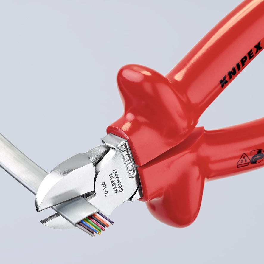 Kìm Cắt Mũi Thon Chiều Dài 160mm Knipex 70 01 160/ 70 02 160/ 70 05 160/ 70 06 160 & Cách Điện Cán Đúc 70 07 160 Lưỡi 62