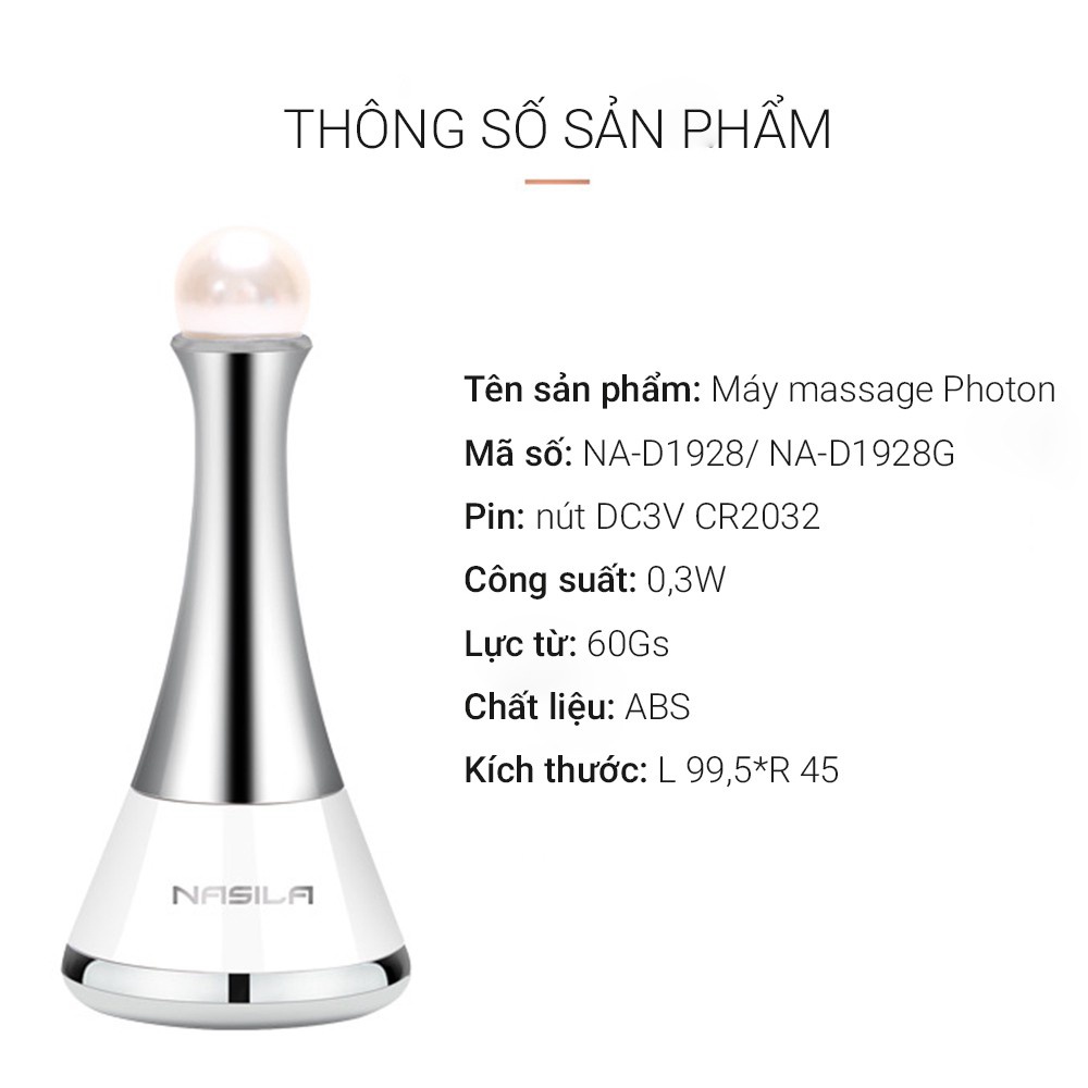 Máy massage mặt ion cầm tay, Matxa làm đẹp trẻ hóa nâng cơ da mặt - Tặng Pin dự phòng, BH 3 tháng - TEKO STORE