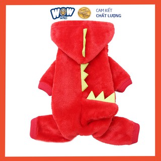 Áo chó mèo khủng long dễ thương. wowpets Áo 4 chân khủng long giá rẻ