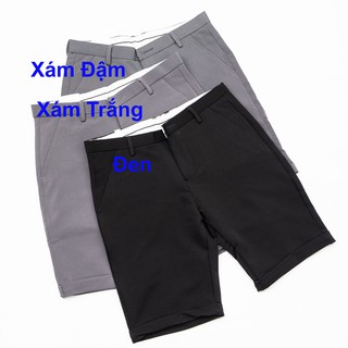 Quần tây nam ngắn cao cấp, quần âu short nam vải tây co giãn