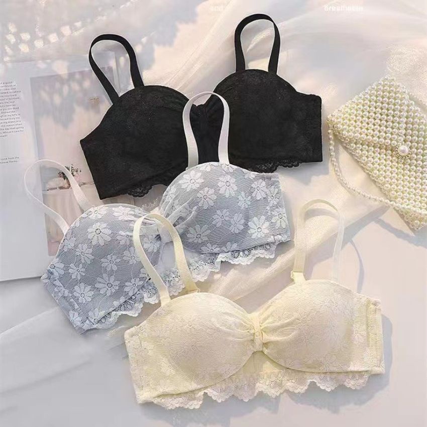 Áo bra nữ Ren hoa tinh tế không gọng mút vừa nâng ngực Cao Cấp siêu quyến rũ, thoải mái, nhẹ nhàng - A947