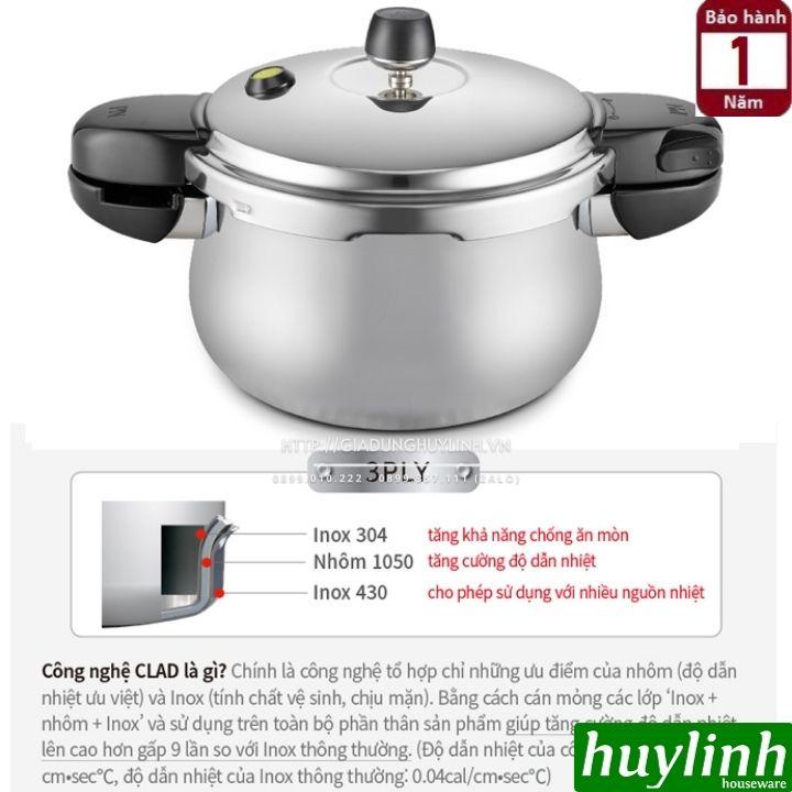 Nồi áp suất Inox đáy từ PoongNyun HNHPC-10(IH) - 6 lít - Made in Hàn Quốc