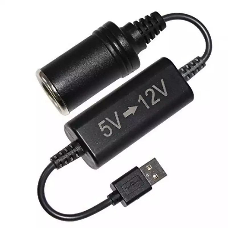 Bộ Adapter chuyển đổi điện USB 5V sang 12V ra đầu tẩu cắm sạc ô tô | BigBuy360 - bigbuy360.vn