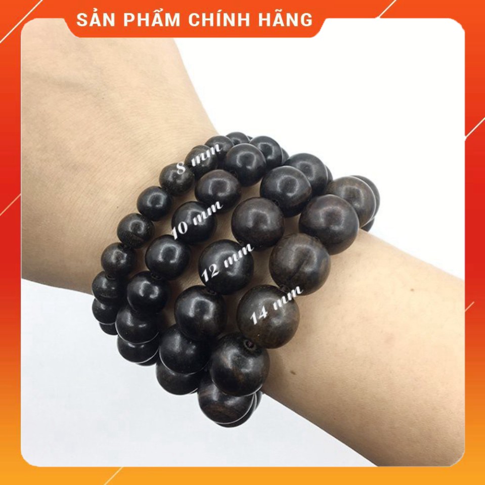 Vòng tay phong thủy gỗ mun💖FREE SHIP💖Vòng đeo tay may mắn hạt gỗ mun cho người mệnh Mộc, Thủy