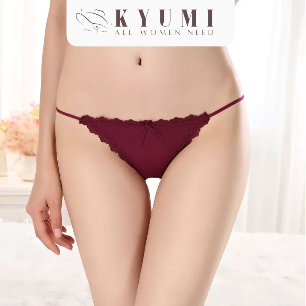 Quần lót nữ lụa cao cấp KYUMI OFFICIAL quần chip nữ mềm mại THUN LẠNH DÂY EO gợi cảm thoáng khí bảo vệ sức khoẻ 1160 | BigBuy360 - bigbuy360.vn