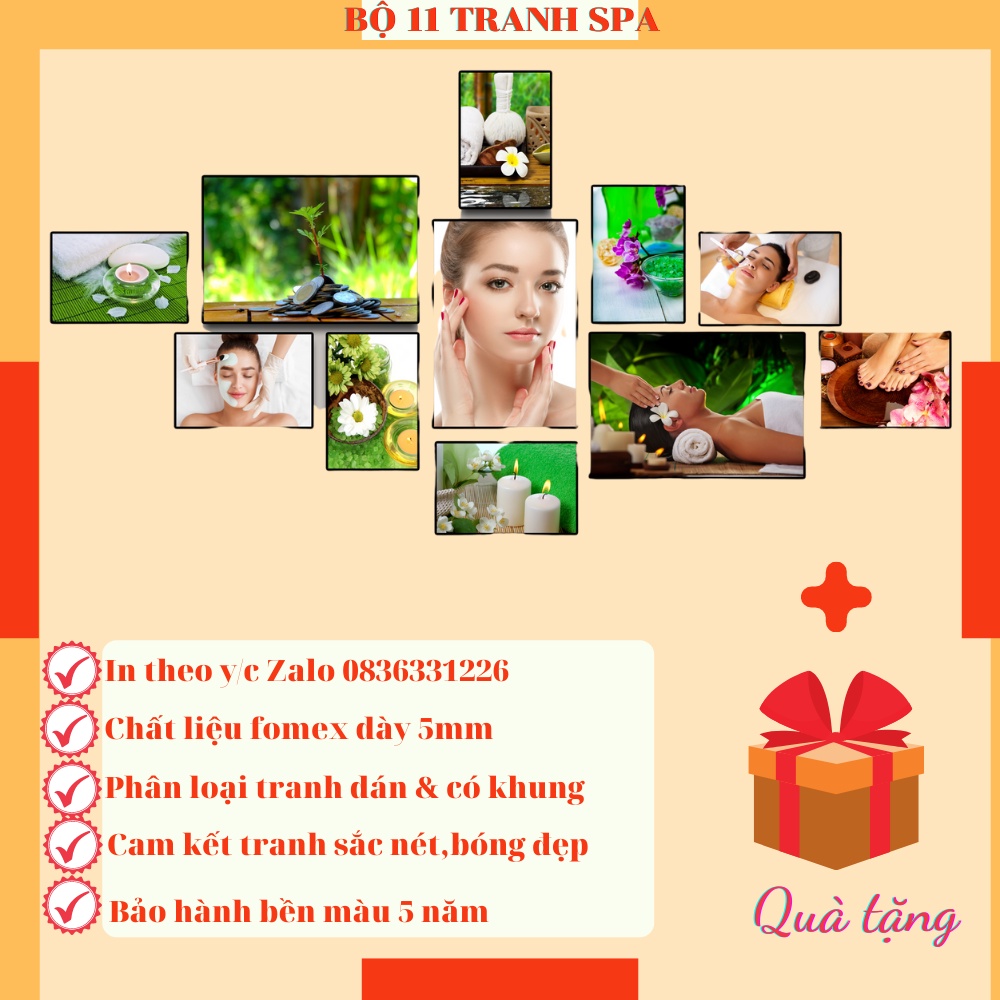 BỘ TRANH SPA ĐẸP DÁN TREO TƯỜNG 3D TRANG TRÍ DECOR SPA NHỎ  CAO CẤP GIÁ RẺ -CEOSPA3-ÁNH DƯƠNG