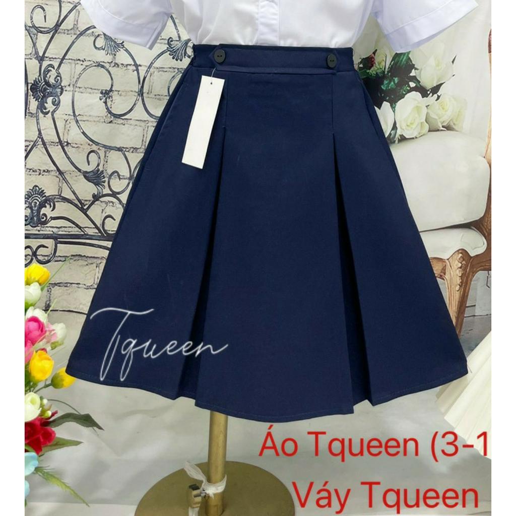 Set đồng phục học sinh - Áo sơ mi học sinh nữ cấp 1 - Chân váy học sinh cấp 1 - Danangsale