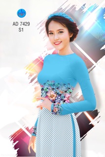 Vải áo dài chấm bi