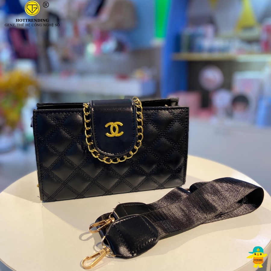 Túi xách chanel ô trám viền xích size 22cm