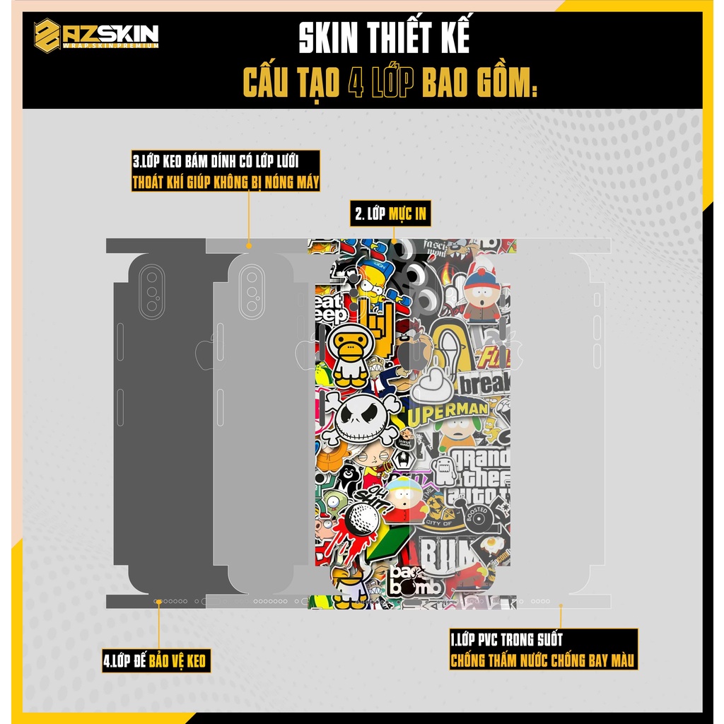 Miếng Dán Skin IPhone X/XS/XR/XS Max Patten Vui Nhộn |SK_IPPT143| Hình Chuẩn Màu, Dán Full Lưng Viền - Dễ Dán Tại Nhà