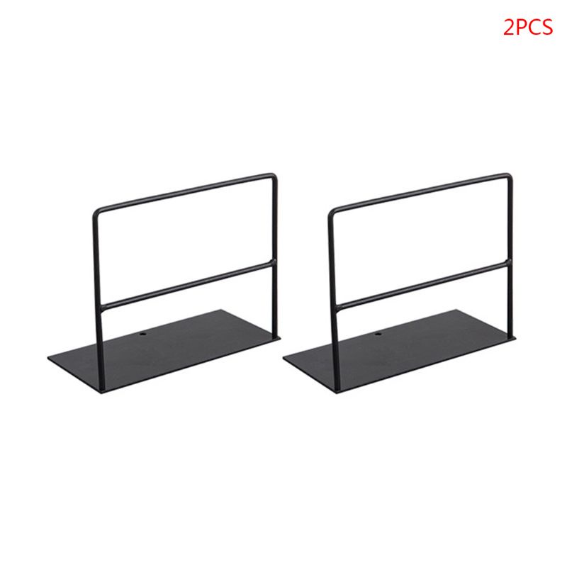 1 Cặp Giá Đỡ Tạp Chí / Sách Bằng Sắt Thiết Kế Đơn Giản Tiện Dụng Cho Văn
