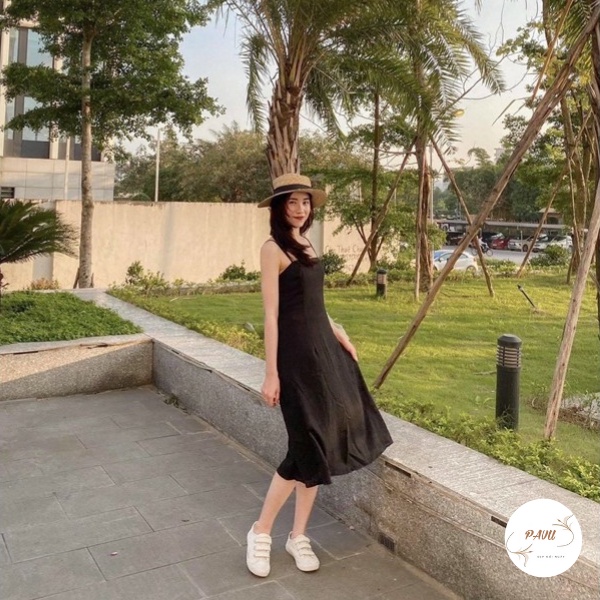 Váy hai dây dáng xòe tiểu thư, Đầm hai dây dáng xòe trẻ trung nữ tính | BigBuy360 - bigbuy360.vn