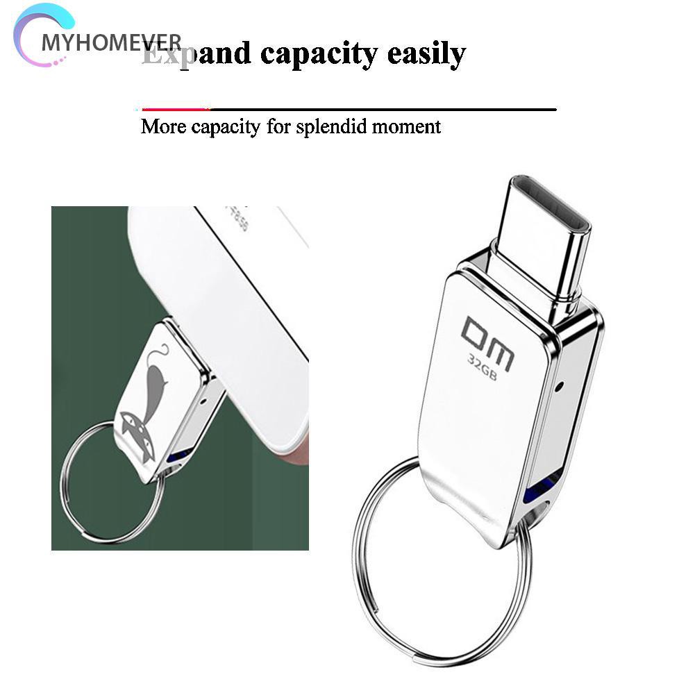 myhomever DM PD163 USB Flash Drive 32GB 64GB OTG Metal USB 3.0+ Type C Pendrive Stick