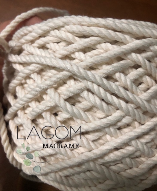 1kg Dây thừng cotton size 3mm/4mm/5mm thắt Macrame [Loại Mềm,Mịn]