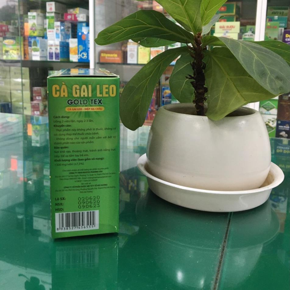 1 lọ Cà gai leo Gold tex - Tpbvsk hỗ trợ mát gan, giải độc gan, bảo vệ gan