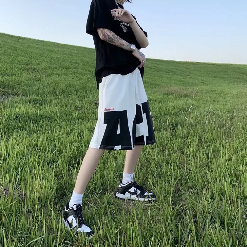 Quần Short Thể Thao Ống Rộng In Chữ Đơn Giản Thời Trang Dành Cho Nam Size M-3XL