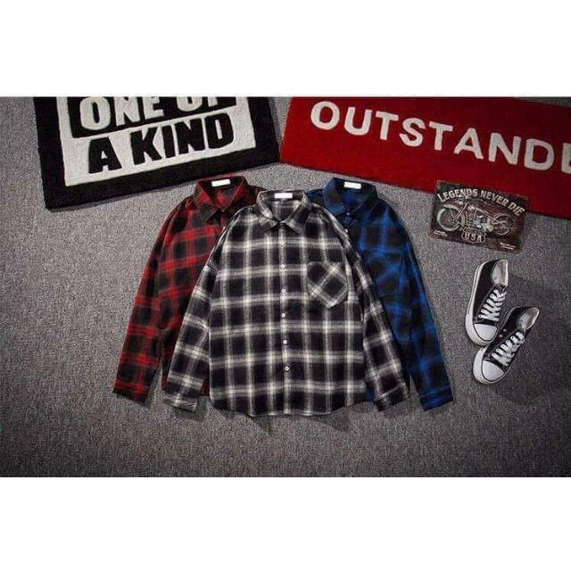 Áo Khoác Unisex Kiểu Dáng Sơ Mi Caro không nón - J026/3 | BigBuy360 - bigbuy360.vn