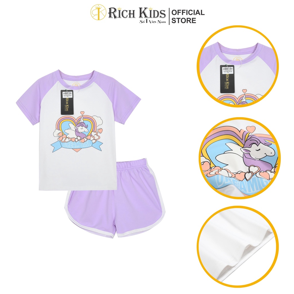 Đồ Bộ Cho Bé Gái Vải 100%cotton Từ 10kg Đến Size Đại