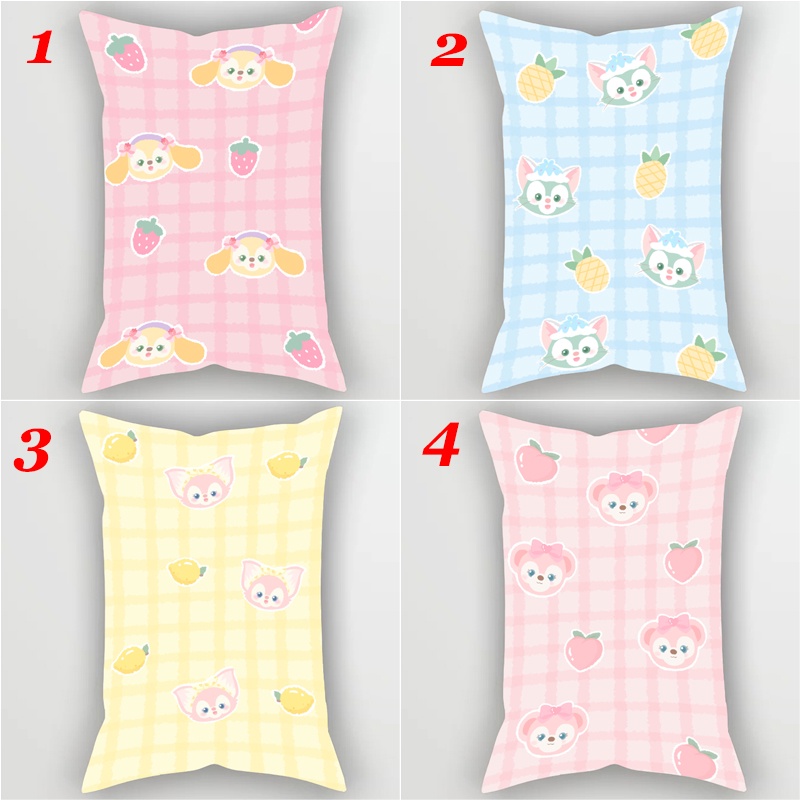 Vỏ Gối Hình Chữ Nhật In Hoạt Hình StellaLou & Linaell & CookieAnn & Olu Mel & ShellieMay & Gelatoni Một Mặt Bằng Polyeste Trang Trí Nhà Cửa