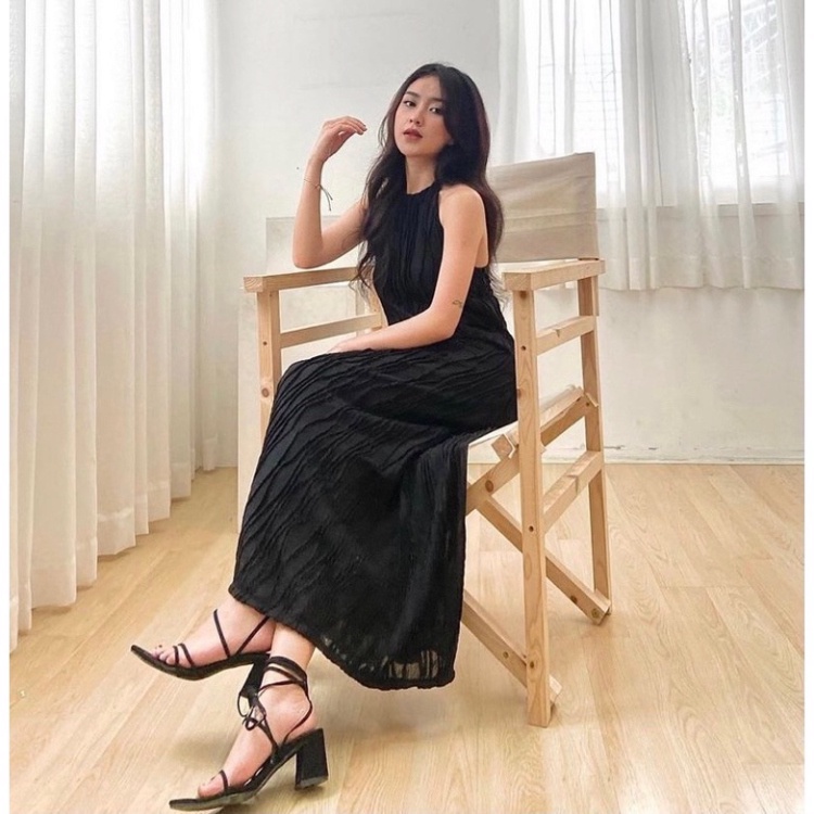 ĐẦM MAXI YẾM , vải thun gân sóng, có lót, váy hàng thiết kế ,freesize - Hàng mới về