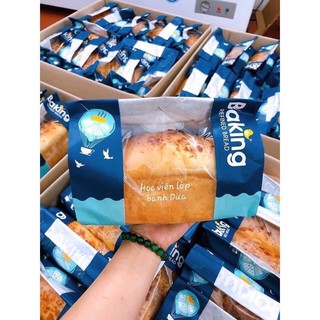 10 chiếc túi đựng Bánh mì Hoa cúc ngang xanh bread cỡ 450g kt 21x31cm