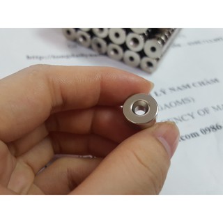 Nam châm 12.5x6 lỗ 3.7/5.5mm