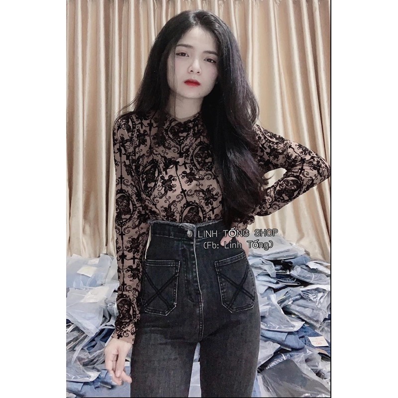 [Mã FATHANG5 giảm 10K đơn 50K] quần jean lưng siêu cao lưng tua rua