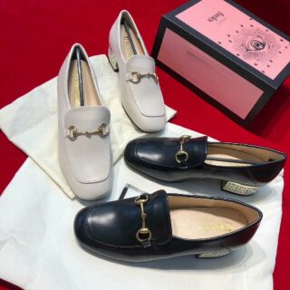 Giày gucci gót đính đá hàng full box siêu sang
