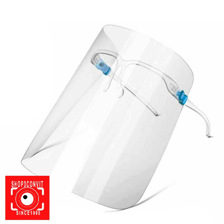 Kính che mặt trong suốt có gọng đeo chống giọt bắn | BigBuy360 - bigbuy360.vn