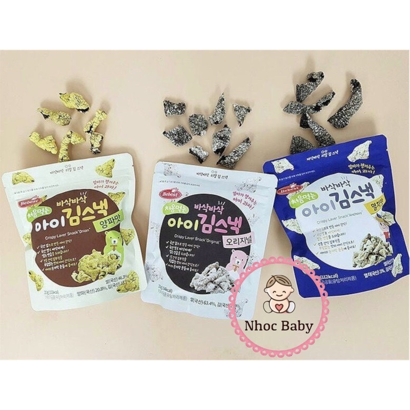 Bebest - Snack bánh gạo rong biển hữu cơ cho bé từ 7m+ (không chứa sữa &amp; trứng)