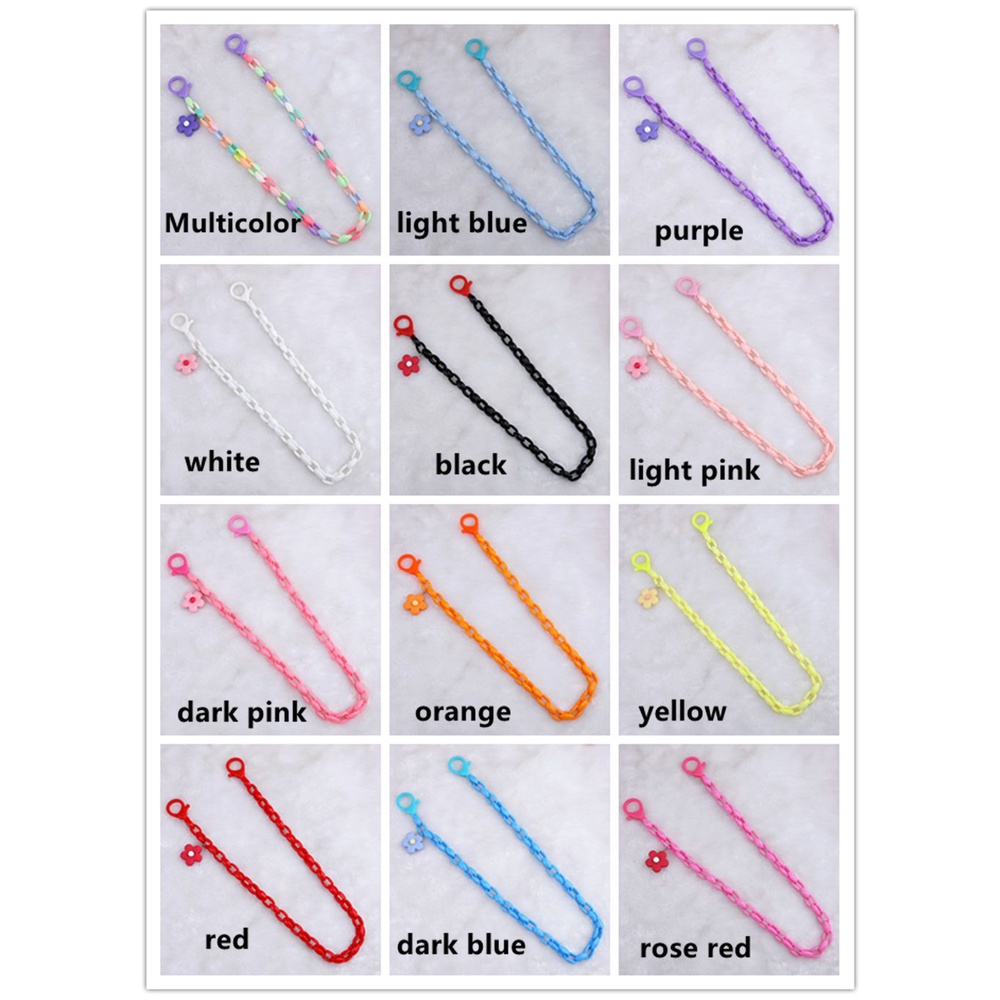 Dây Đeo Khẩu Trang Bằng Acrylic Chống Thất Lạc Nhiều Màu Sắc Thời Trang