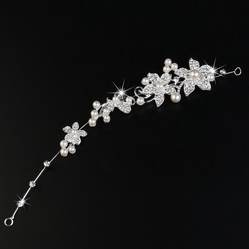 Băng Đô Hoa Đính Ngọc Trai Cho Cô Dâu