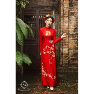 Áo dài gấm tơ 2tà