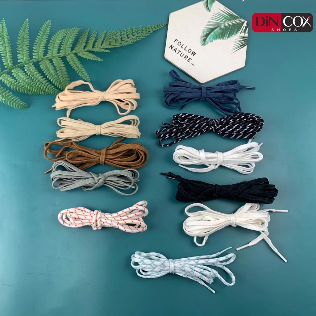 Dây Giày Dẹp Đen DINCOX