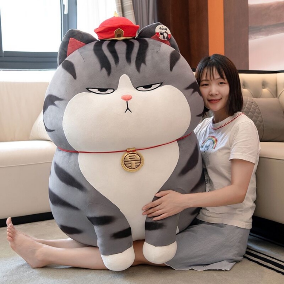Gấu bông mèo hoàng thượng siêu mập gối ôm thú nhồi bông đội vương miện chất liệu mềm mịn SIEUTHIGAUBONGOFFICIAL