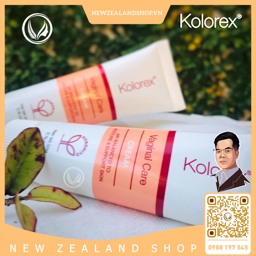 Kem thoa dưỡng ẩm vùng kín, kem bôi ngứa, nấm candida Kolorex Vaginal Cream new zealand 50g [Bản cập nhật 2021]